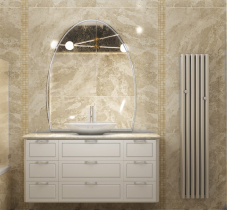 Проект санузла с коллекцией Kerranova Genesis Structure/Kerranova Terrazzo